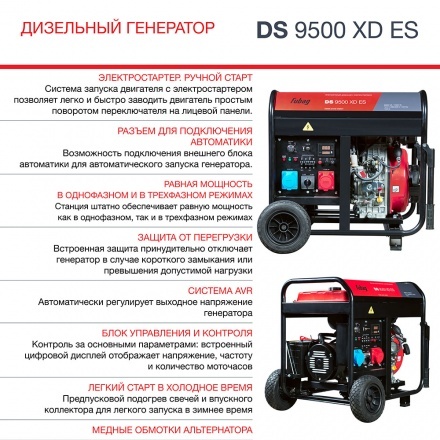 Дизельный генератор Fubag DS 9500 XD ES Дизельный генератор Fubag DS 9500 XD ES