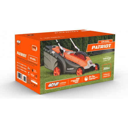 Газонокосилка аккумуляторная PATRIOT CM 435XL Газонокосилка аккумуляторная PATRIOT CM 435XL