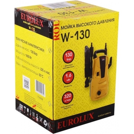 Мойка высокого давления EUROLUX W-1600/130 Junior (900/70/8/152) Мойка высокого давления EUROLUX W-1600/130 Junior (900/70/8/152)