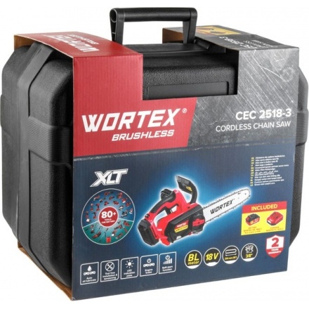 Пила цепная аккумуляторная Wortex CEC 2518-3 / 2325004 Пила цепная аккумуляторная Wortex CEC 2518-3 / 2325004