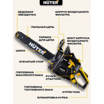 Бензопила цепная Huter BS-40 (70/6/1) Бензопила цепная Huter BS-40 (70/6/1)