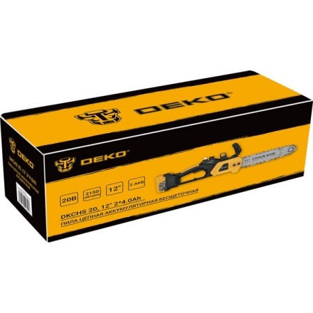Пила цепная аккумуляторная Deko DKCHS 20 / 085-2000 Пила цепная аккумуляторная Deko DKCHS 20 / 085-2000