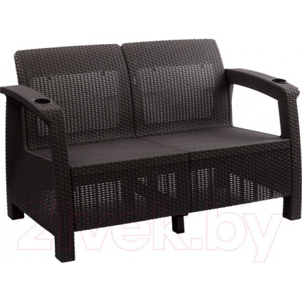 Диван садовый Альтернатива Ротанг-плюс / М8837 (мокко)