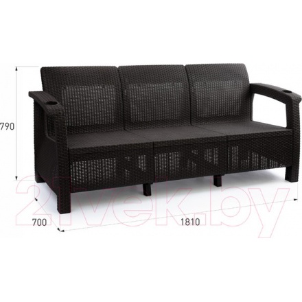 Диван садовый Альтернатива Ротанг-плюс / М8836 (мокко) Диван садовый Альтернатива Ротанг-плюс / М8836 (мокко)