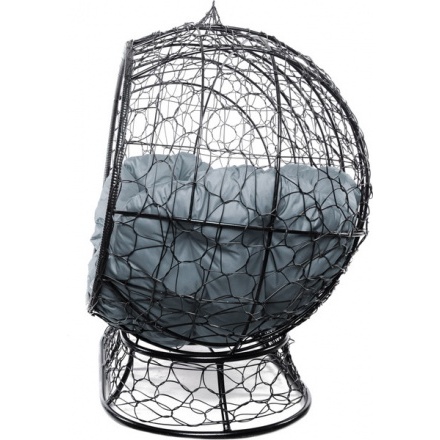 Диван садовый M-Group Улей на ножках / 11220409 (черный ротанг/серая подушка) Диван садовый M-Group Улей на ножках / 11220409 (черный ротанг/серая подушка)