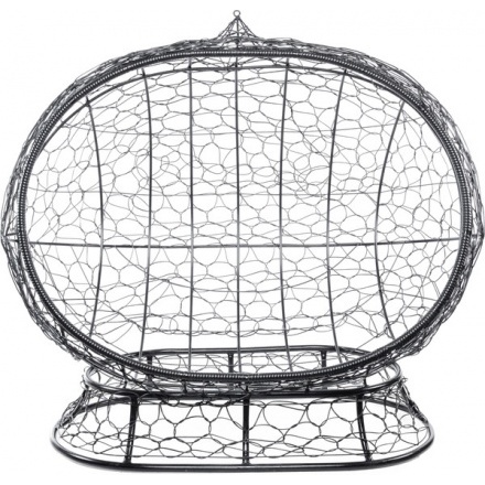 Диван садовый M-Group Улей на ножках / 11220409 (черный ротанг/серая подушка) Диван садовый M-Group Улей на ножках / 11220409 (черный ротанг/серая подушка)