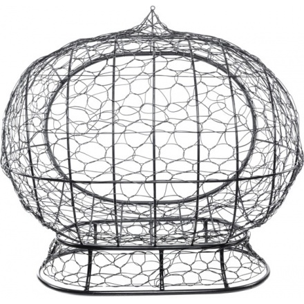 Диван садовый M-Group Улей на ножках / 11220409 (черный ротанг/серая подушка) Диван садовый M-Group Улей на ножках / 11220409 (черный ротанг/серая подушка)