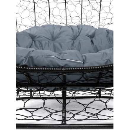 Диван садовый M-Group Улей на ножках / 11220409 (черный ротанг/серая подушка) Диван садовый M-Group Улей на ножках / 11220409 (черный ротанг/серая подушка)