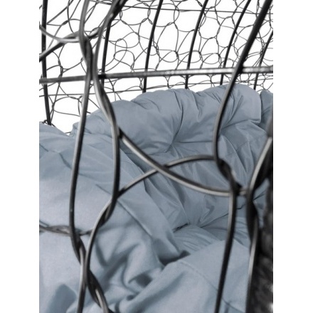 Диван садовый M-Group Улей на ножках / 11220409 (черный ротанг/серая подушка) Диван садовый M-Group Улей на ножках / 11220409 (черный ротанг/серая подушка)