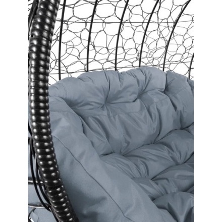 Диван садовый M-Group Улей на ножках / 11220409 (черный ротанг/серая подушка) Диван садовый M-Group Улей на ножках / 11220409 (черный ротанг/серая подушка)