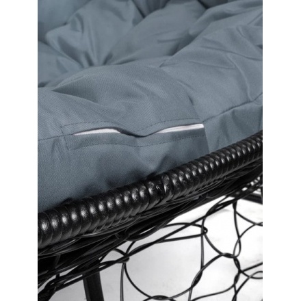 Диван садовый M-Group Улей на ножках / 11220409 (черный ротанг/серая подушка) Диван садовый M-Group Улей на ножках / 11220409 (черный ротанг/серая подушка)