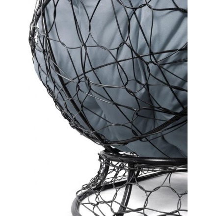 Диван садовый M-Group Улей на ножках / 11220409 (черный ротанг/серая подушка) Диван садовый M-Group Улей на ножках / 11220409 (черный ротанг/серая подушка)