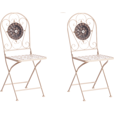 Комплект стульев складных Tetchair Secret De Maison Vicenza (2шт, белый/плитка калейдоскоп)