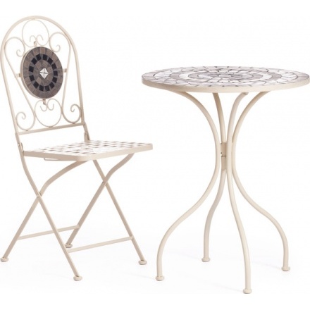 Комплект стульев складных Tetchair Secret De Maison Vicenza (2шт, белый/плитка калейдоскоп) Комплект стульев складных Tetchair Secret De Maison Vicenza (2шт, белый/плитка калейдоскоп)