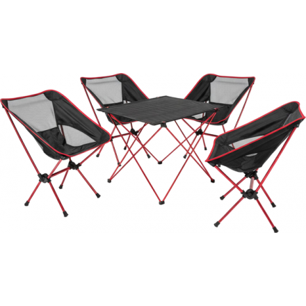 Комплект складной мебели Sundays ZC-CT005/ZC-CC012-1 (4шт, черный)