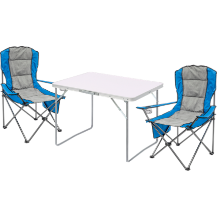 Комплект складной мебели Sundays ZC-CT004/ZC-CC008 (синий/серый) Комплект складной мебели Sundays ZC-CT004/ZC-CC008 (синий/серый)
