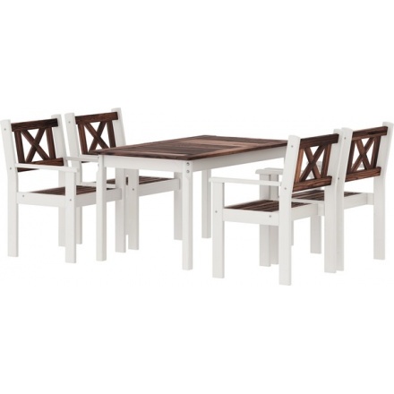 Комплект садовой мебели Sundays Ф-183 1/4 (орех/белый) Комплект садовой мебели Sundays Ф-183 1/4 (орех/белый)