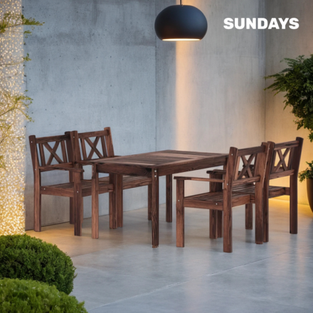 Комплект садовой мебели Sundays Ф-183 1/4 (орех) Комплект садовой мебели Sundays Ф-183 1/4 (орех)