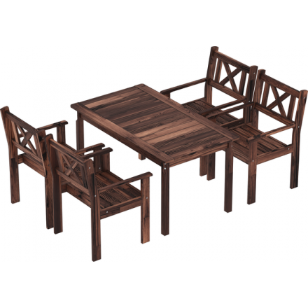 Комплект садовой мебели Sundays Ф-183 1/4 (орех) Комплект садовой мебели Sundays Ф-183 1/4 (орех)