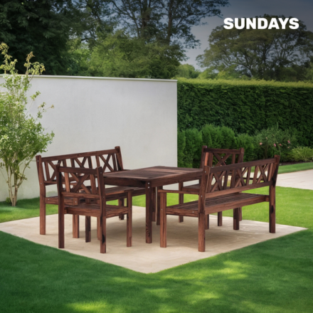 Комплект садовой мебели Sundays Ф-183 1/2/2 (орех) Комплект садовой мебели Sundays Ф-183 1/2/2 (орех)