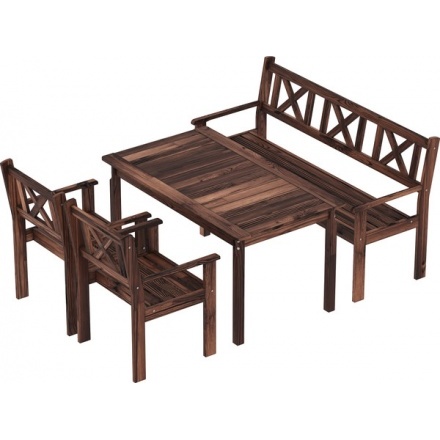 Комплект садовой мебели Sundays Ф-183 1/2/1 (орех) Комплект садовой мебели Sundays Ф-183 1/2/1 (орех)
