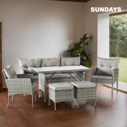 Комплект садовой мебели Sundays Taormina SFS 078 (серый) Комплект садовой мебели Sundays Taormina SFS 078 (серый)