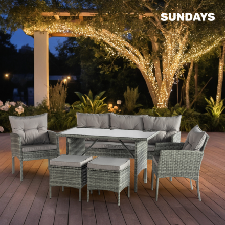 Комплект садовой мебели Sundays Taormina SFS 078 (серый) Комплект садовой мебели Sundays Taormina SFS 078 (серый)