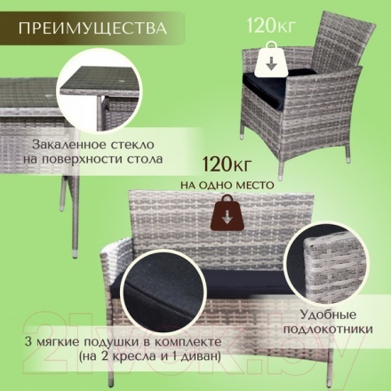Комплект садовой мебели Sundays LUC-NA04 Комплект садовой мебели Sundays LUC-NA04