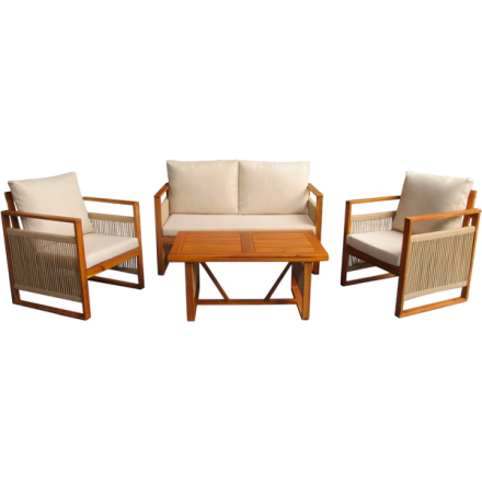 Комплект садовой мебели National Tree Company Из акации / TP6065.1.1 (4 предмета)