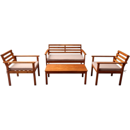 Комплект садовой мебели National Tree Company Из акации / TP6015.0.2 (4 предмета)