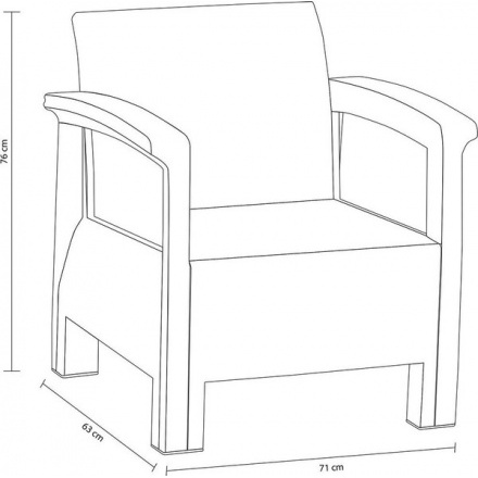 Комплект садовой мебели Holiday Toscana / HK-955-GR (серый) Комплект садовой мебели Holiday Toscana / HK-955-GR (серый)