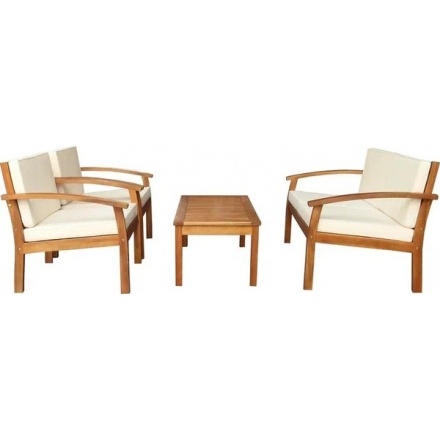 Комплект садовой мебели Garden Story Бэнито из акации / GS085 (акация/бежевый) Комплект садовой мебели Garden Story Бэнито из акации / GS085 (акация/бежевый)