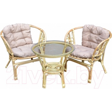 Комплект садовой мебели Garden Story Багамы Мини / CV-14H (бежевый/медовый)