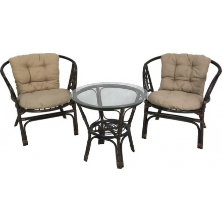 Комплект садовой мебели Garden Story Багамы Мини / CV-14C (бежевый/коньячный)