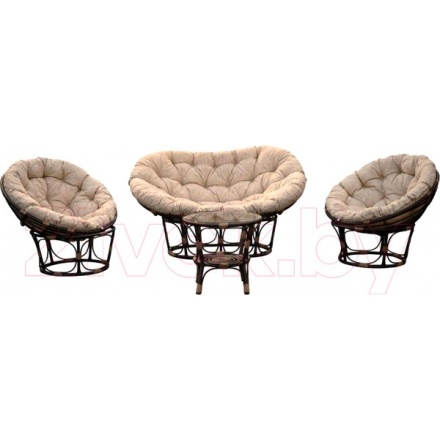 Комплект садовой мебели BiGarden Романо / BG5333/BG5334/BG5335 (коричневый/бежевый)