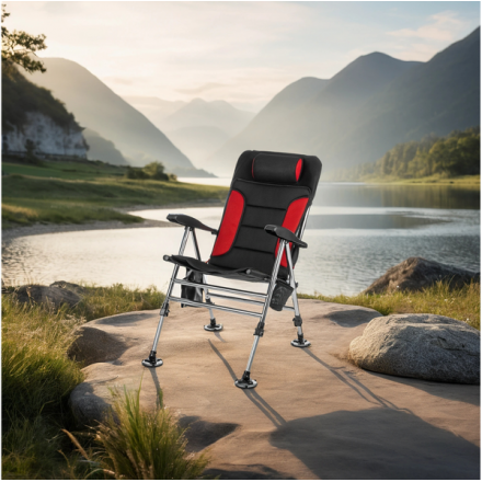 Комплект кресел складных Coyote HYK001 (2шт, черный/красный) Комплект кресел складных Coyote HYK001 (2шт, черный/красный)