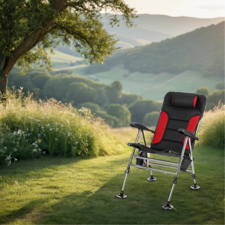 Комплект кресел складных Coyote HYK001 (2шт, черный/красный) Комплект кресел складных Coyote HYK001 (2шт, черный/красный)