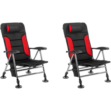 Комплект кресел складных Coyote HYK001 (2шт, черный/красный) Комплект кресел складных Coyote HYK001 (2шт, черный/красный)