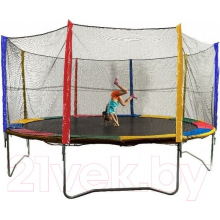 Батут Sundays Acrobat-D490 (с сеткой, разноцветный) Батут Sundays Acrobat-D490 (с сеткой, разноцветный)