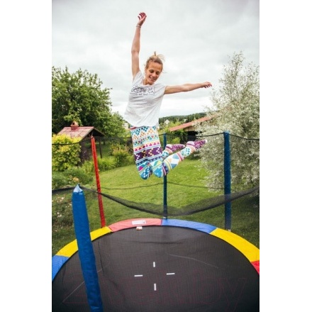 Батут Sundays Acrobat-D490 (с сеткой, разноцветный) Батут Sundays Acrobat-D490 (с сеткой, разноцветный)