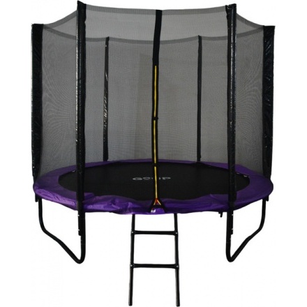 Батут GoUP Prestige 8FT (с сеткой и лестницей, фиолетовый)