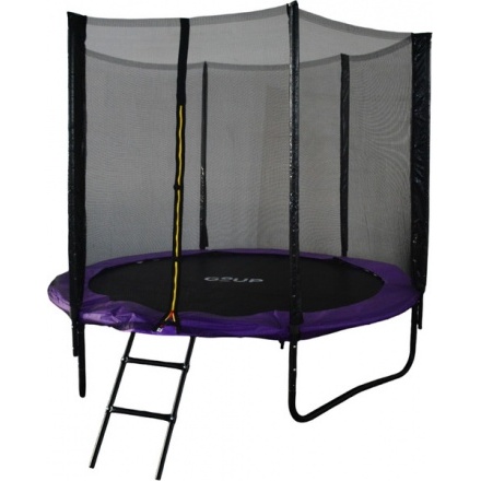 Батут GoUP Prestige 8FT (с сеткой и лестницей, фиолетовый) Батут GoUP Prestige 8FT (с сеткой и лестницей, фиолетовый)