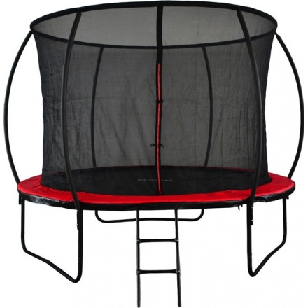 Батут GoUP Luxury 8FT (с сеткой и лестницей, красный)