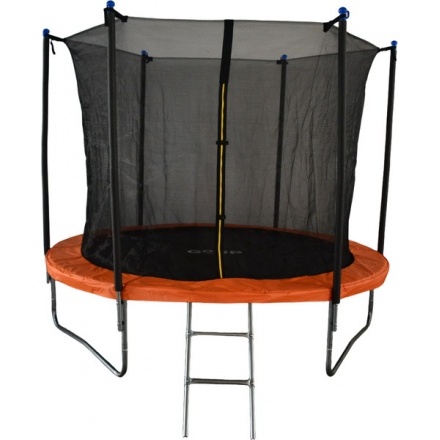 Батут GoUP Elite 8FT (с сеткой и лестницей, оранжевый)
