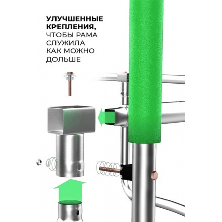 Батут GetActive J8L (зеленый, с сеткой) Батут GetActive J8L (зеленый, с сеткой)