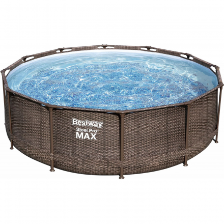 Бассейн Bestway Steel Pro MAX Ротанг 56709 (366х100, с фильтр-насосом)