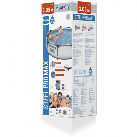 Бассейн Bestway Steel Pro Max 56408 (305х76) Бассейн Bestway Steel Pro Max 56408 (305х76)