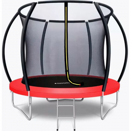 Батут GetActive Jump PRO 8FT SDT-0803 с лестницей и внутренней сеткой (красный)