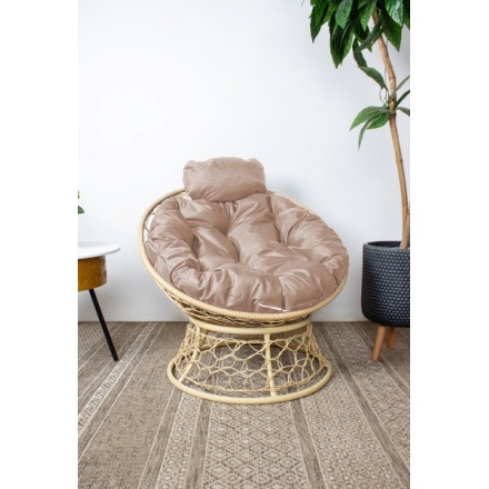 Кресло садовое M-Group Папасан мини / 12890501 (бежевый ротанг/бежевая подушка) Кресло садовое M-Group Папасан мини / 12890501 (бежевый ротанг/бежевая подушка)