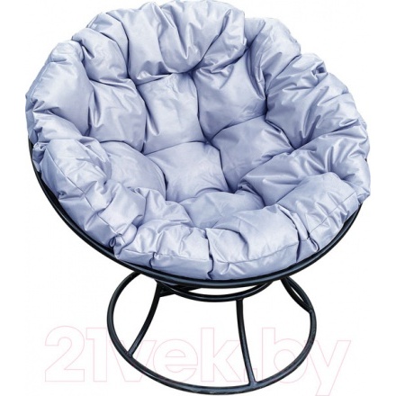 Кресло садовое M-Group Папасан 12010409 (черный/серая подушка)